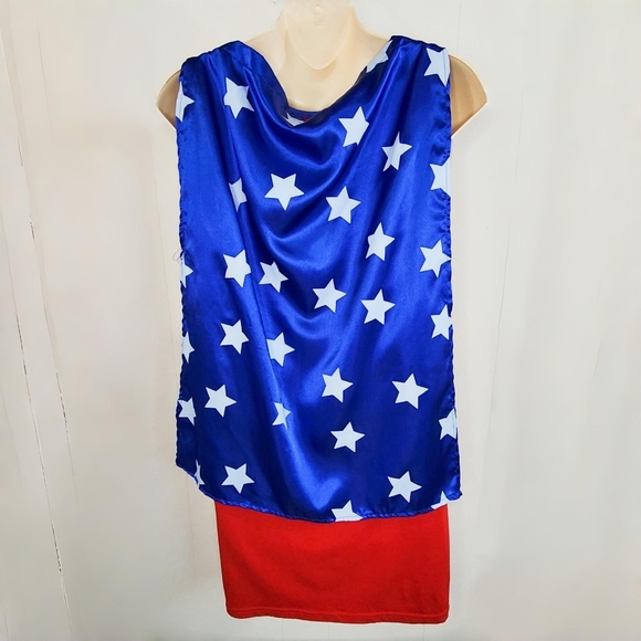 Wonder Woman Bodycon Costume Dress - Picture 3 of 10